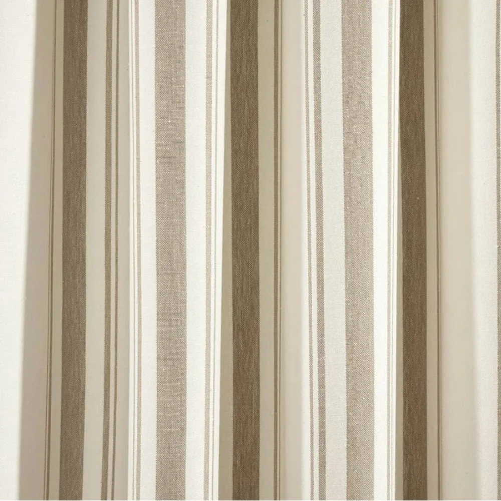 Lush Decor Farmhouse Stripe Yarn Dyed Cotton Window Curtain Pnl Pair